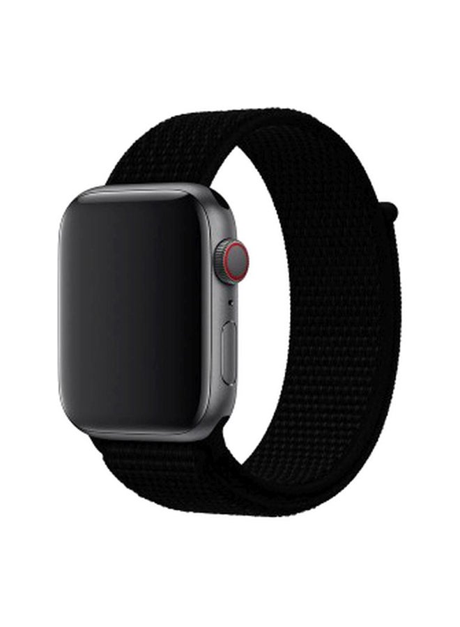 MARGOUN - Apple Watch 42mm/44mm/45mm Nylon Sport Loop Band Black - Image 1