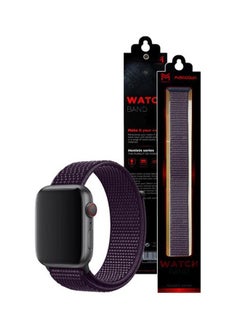 MARGOUN Apple Watch 42mm/44mm/45mm Nylon Sport Loop Band Eggplant  - Image 2