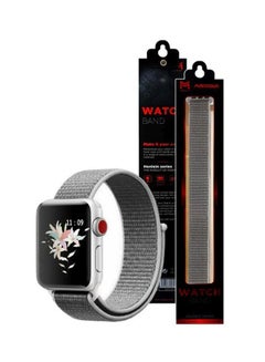 MARGOUN Apple Watch 42mm/44mm/45mm Nylon Sport Loop Band Silver  - Image 2