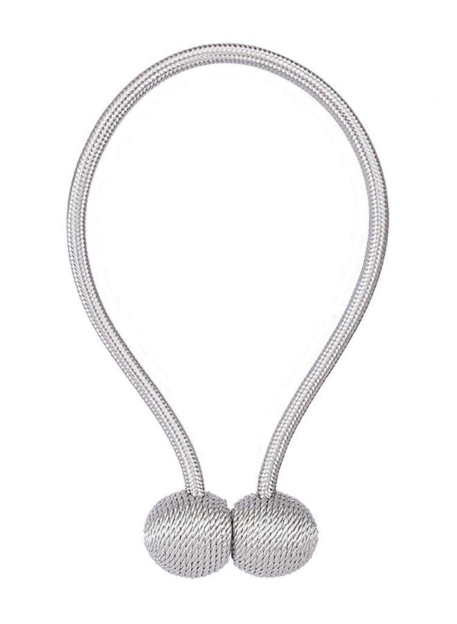 Magnetic Curtain Tie-Back Silver 15cm