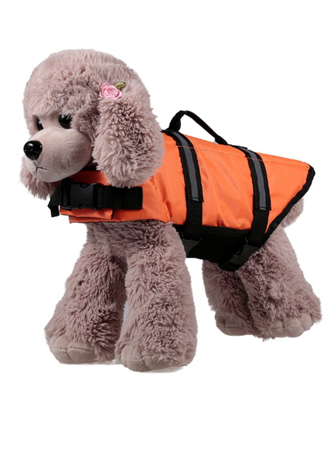 سترة نجاة عاكسة للحيوانات الأليفة للسلامة أثناء السباحة برتقالي/أسود XL - Image 3