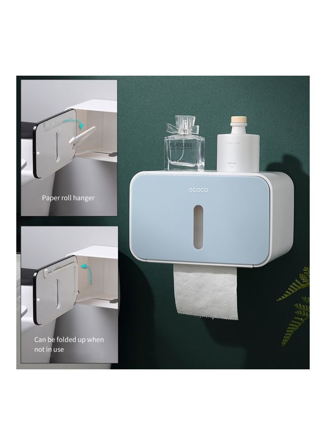 Wall Mounted Tissue Paper Dispensing Box Blue 21x13.5x13.5cm