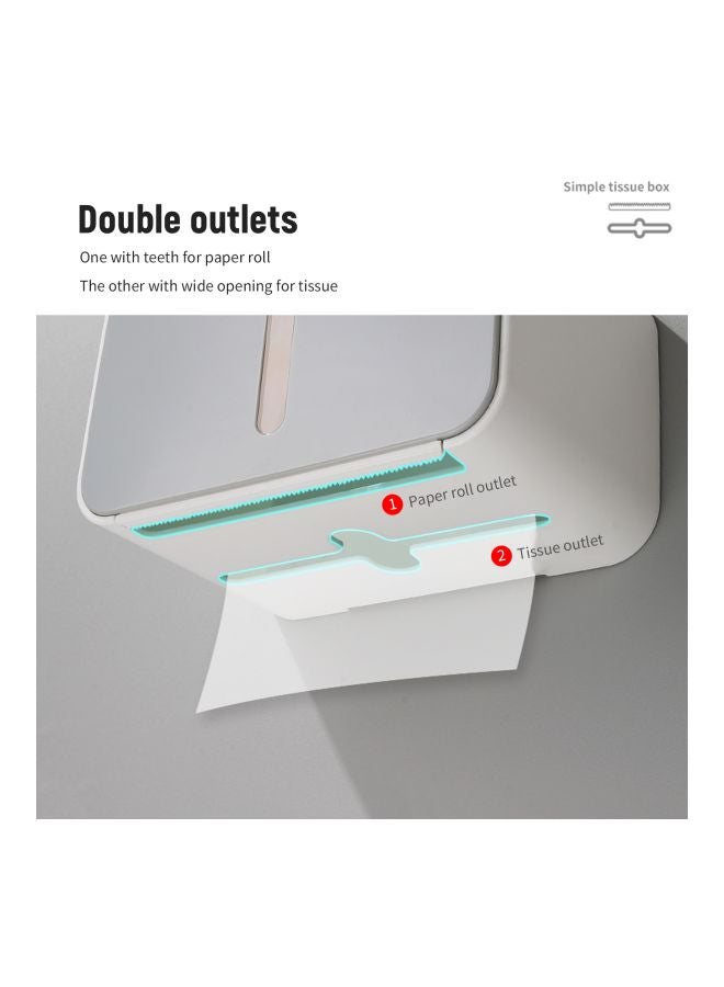 Wall Mounted Tissue Paper Dispensing Box Blue 21x13.5x13.5cm