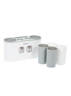 Wall-Mounted Toothbrush Holder White/Grey 25.4x8.2x15.6cm - v1593016739/N38793947A_3