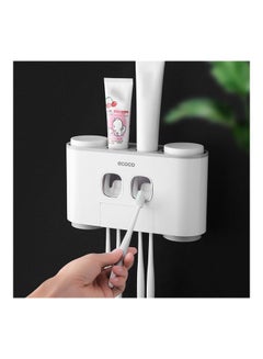 Wall-Mounted Toothbrush Holder White/Grey 25.4x8.2x15.6cm - v1593016740/N38793947A_2