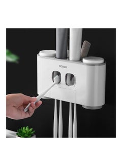 Wall-Mounted Toothbrush Holder White/Grey 25.4x8.2x15.6cm - v1593016741/N38793947A_4