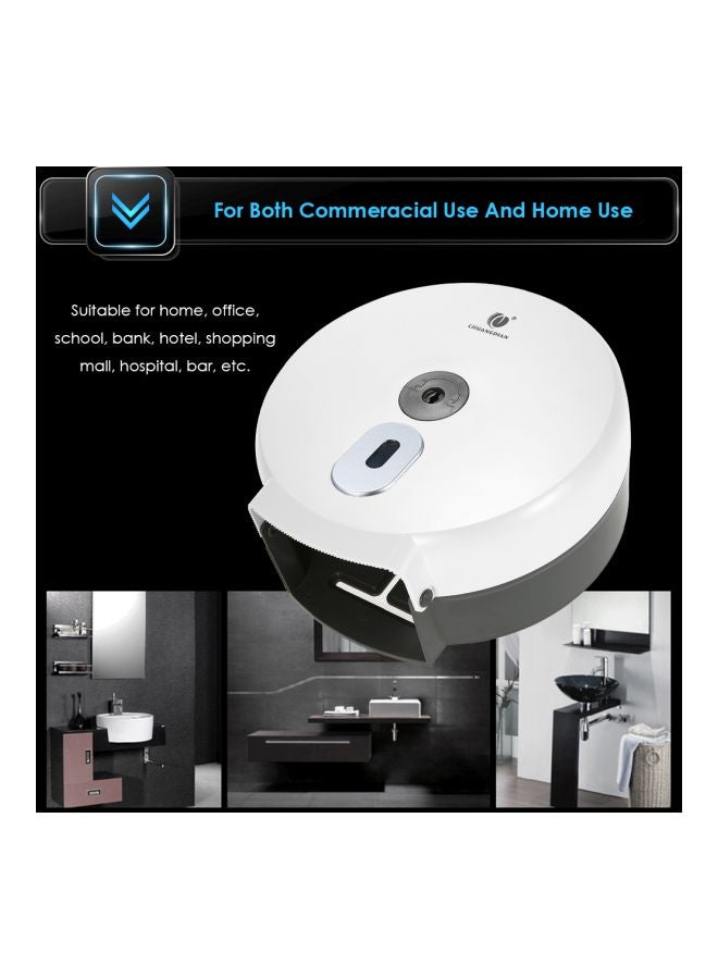 CHUANGDIAN Wall-Mounted Tissue Dispenser White/Black 270x120x280mm  - Image 4