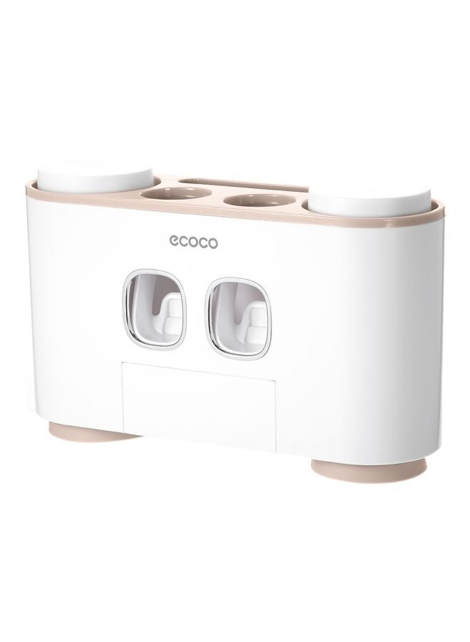 ecoco - Automatic Toothbrush Holder White/Pink 15.5x26centimeter - Image 1