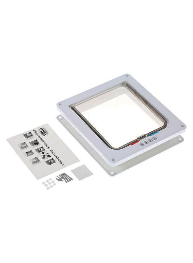 4-Way Locking Flap Wall Mount Door Kit White - Image 1