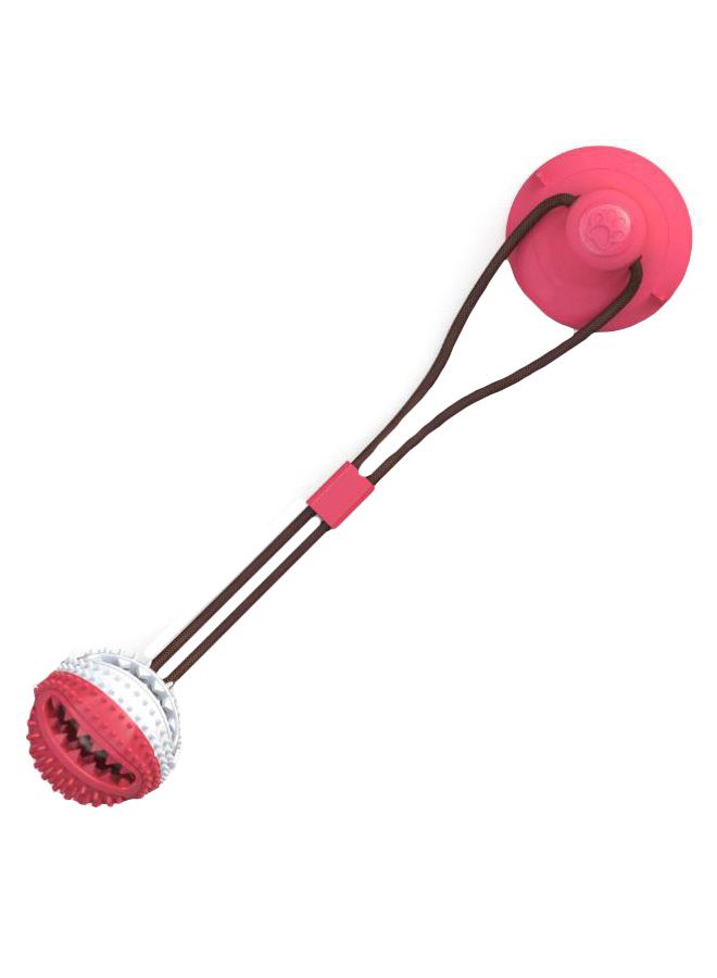 Dog Bite Training Ball Multifunction Chew Toy Red/Black/White - Image 1