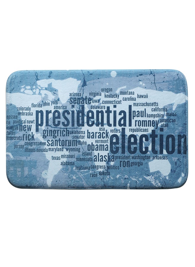 Generic Printed Non-Slip Doormat Blue 50 x 80cm 