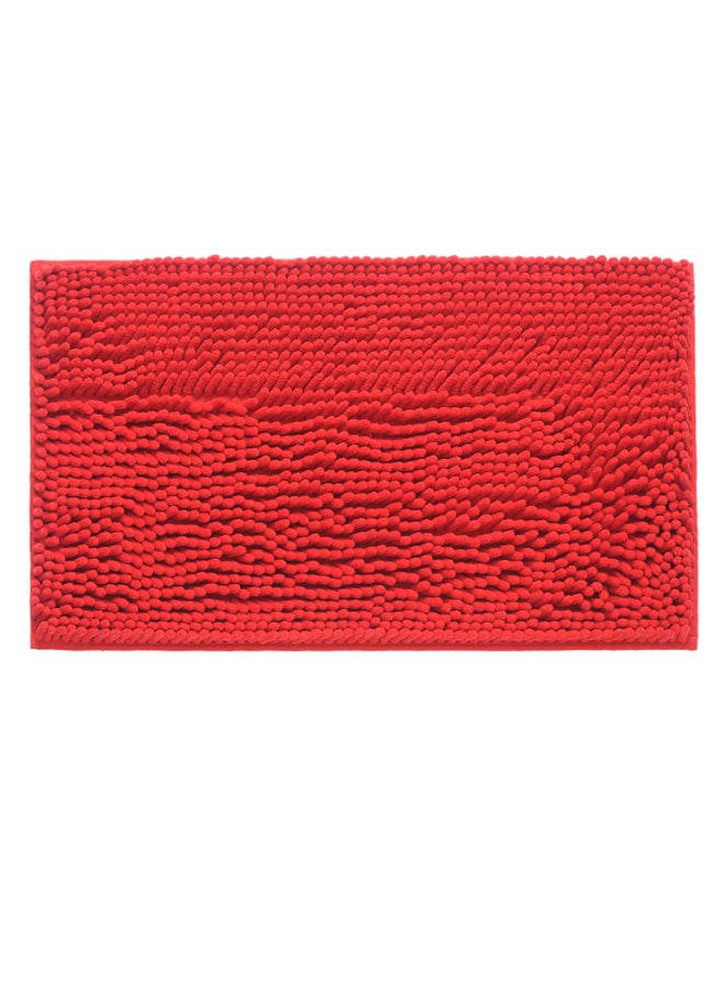 بساط حمام ناعم قابل للغسل أحمر 50 x 80سم