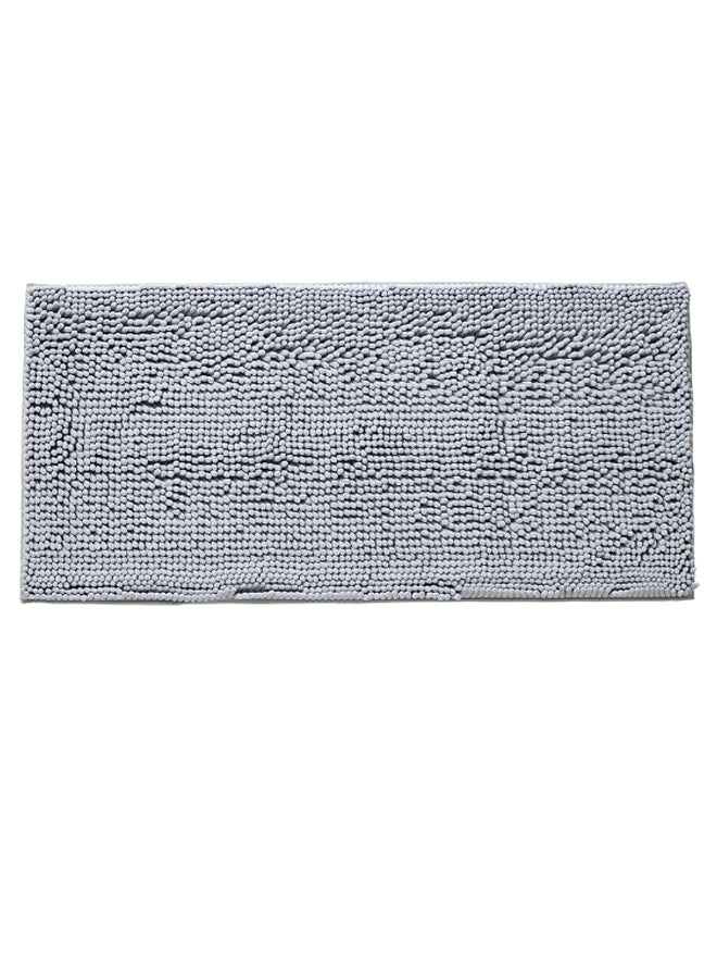 بساط حمام ناعم قابل للغسل رمادي فاتح 70 x 140سم
