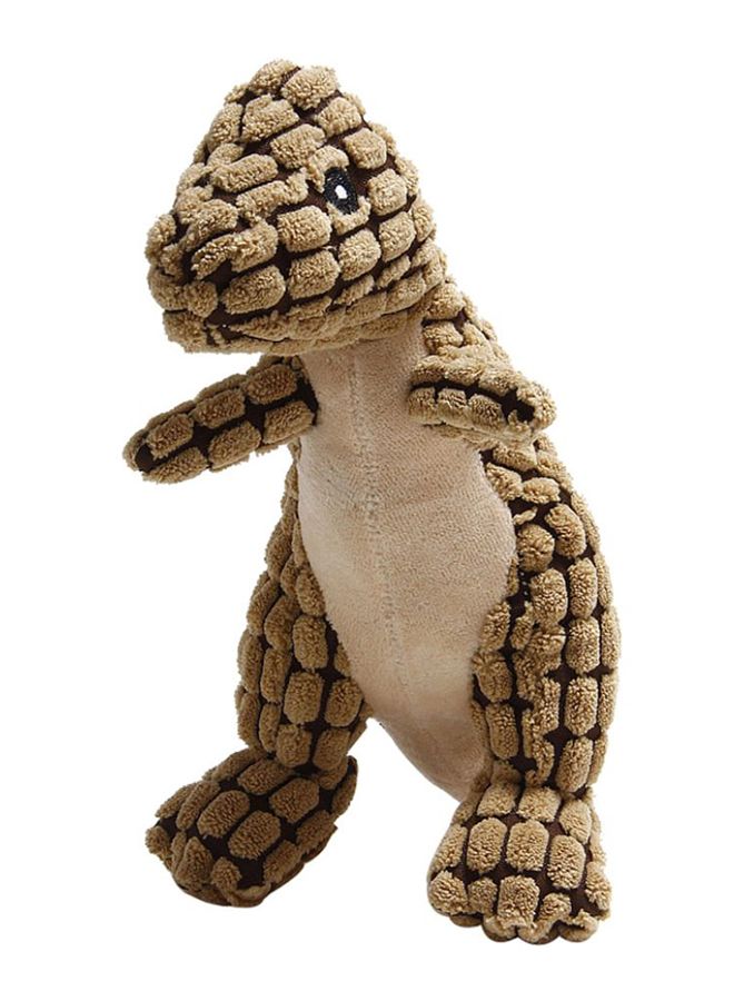 Dinosaur Shaped Pet Molar Toy Brown/Pink 35 x 11cm - Image 1