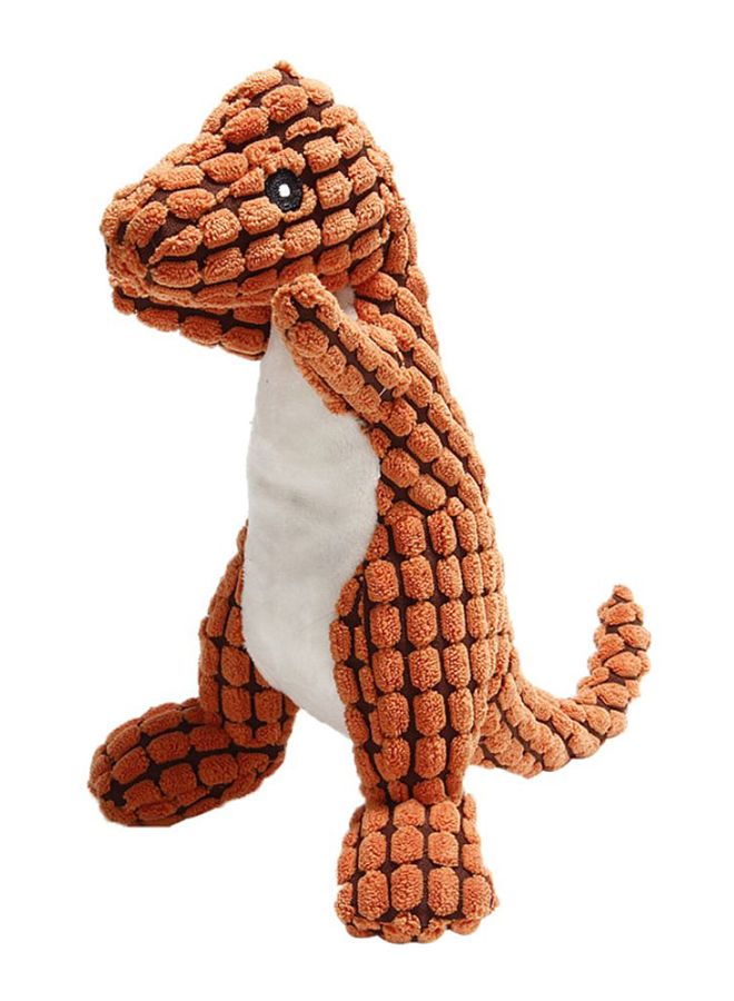 Dinosaur Shaped Pet Molar Toy Orange/White 35 x 11cm - Image 1