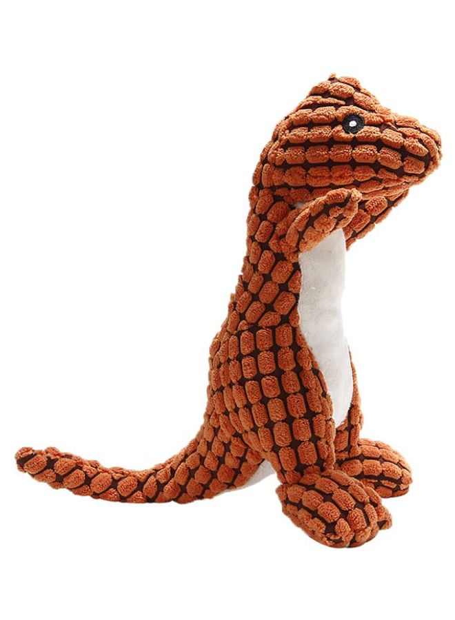 Dinosaur Shaped Pet Molar Toy Orange/White 35 x 11cm - Image 2