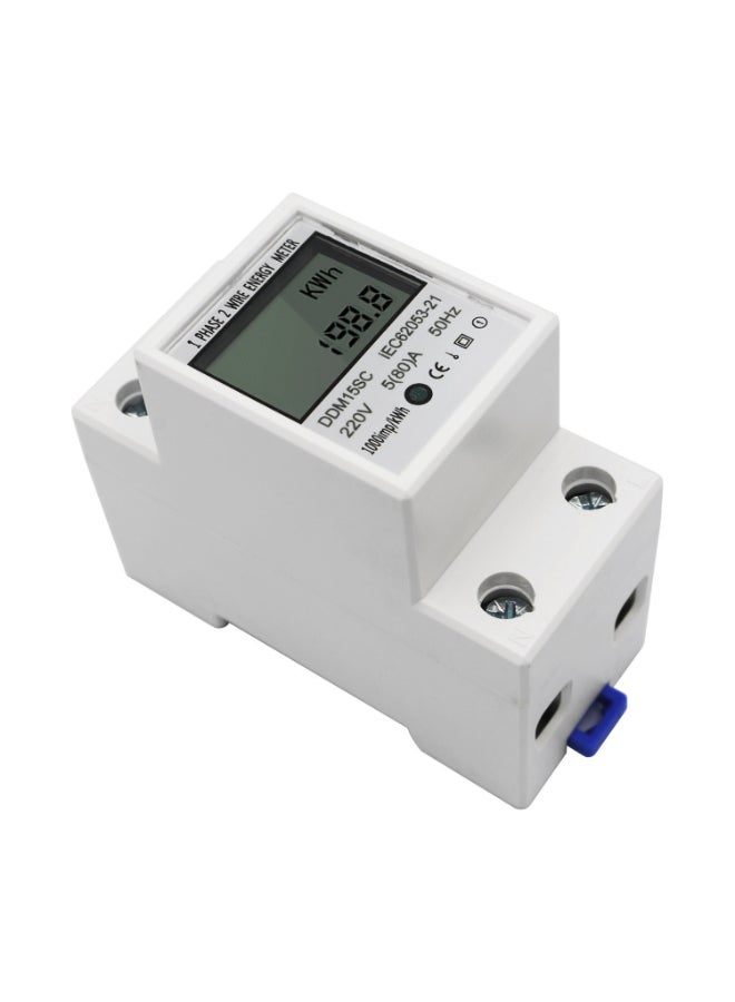 Power Consumption Monitor With LCD Display White 8cm  - Image 2