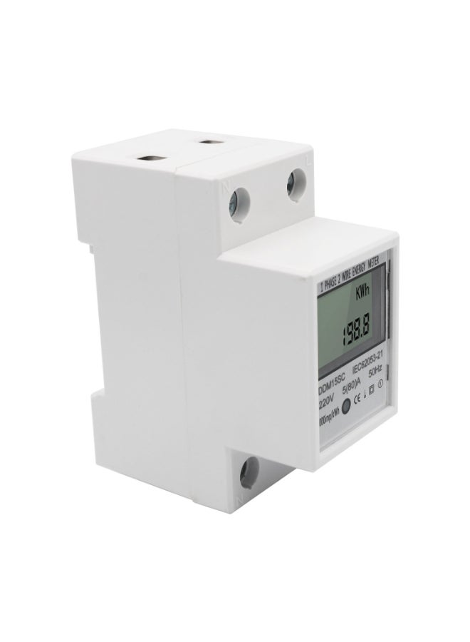 Power Consumption Monitor With LCD Display White 8cm  - Image 4
