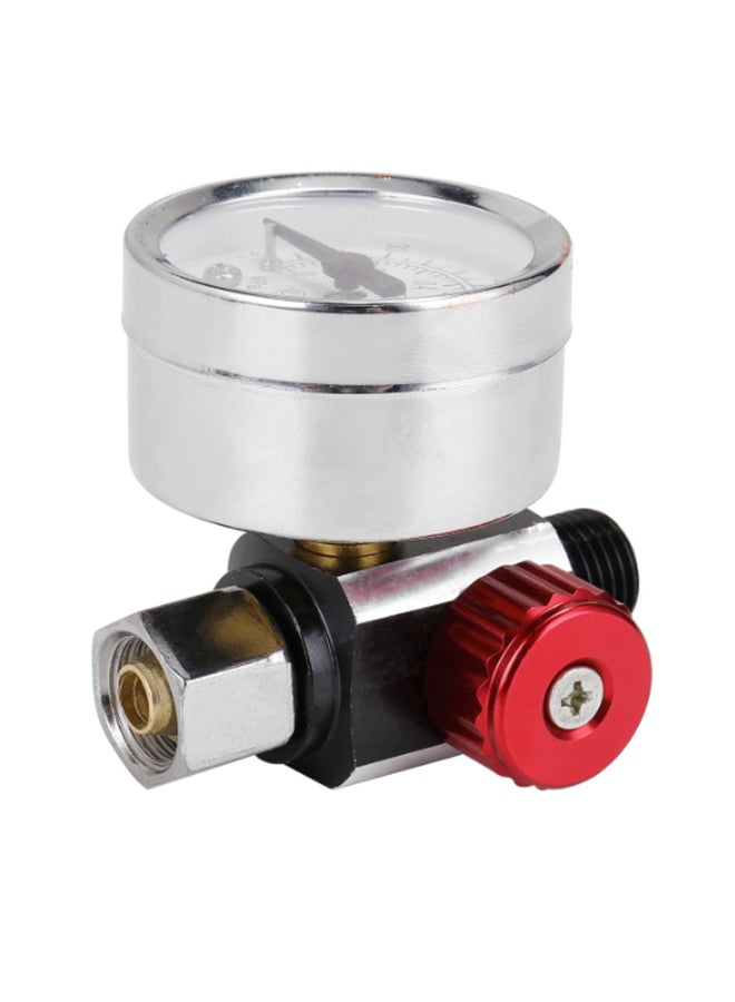 Generic HVLP Spray Air Regulator Pressure Gauge Clear/Silver 10centimeter  - Image 3