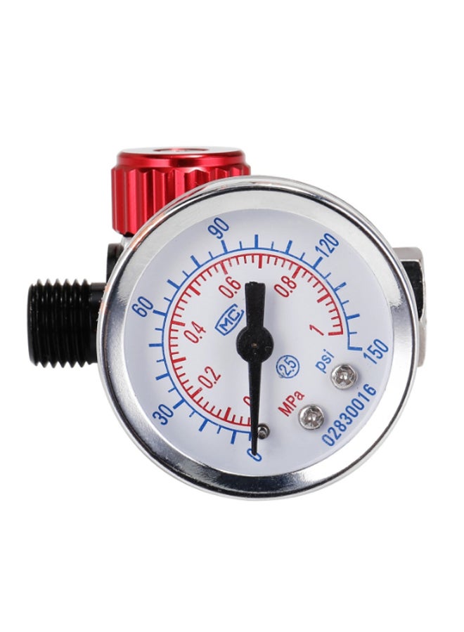 Generic HVLP Spray Air Regulator Pressure Gauge Clear/Silver 10centimeter  - Image 4