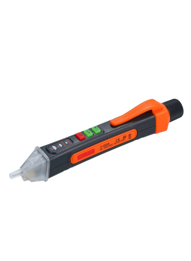 Portable Non-Contact AC Voltage Tester Pen Black/Orange 16.7cm - Image 2