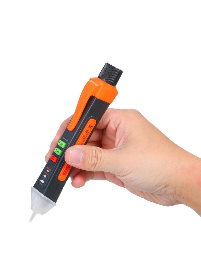Portable Non-Contact AC Voltage Tester Pen Black/Orange 16.7cm - Image 4