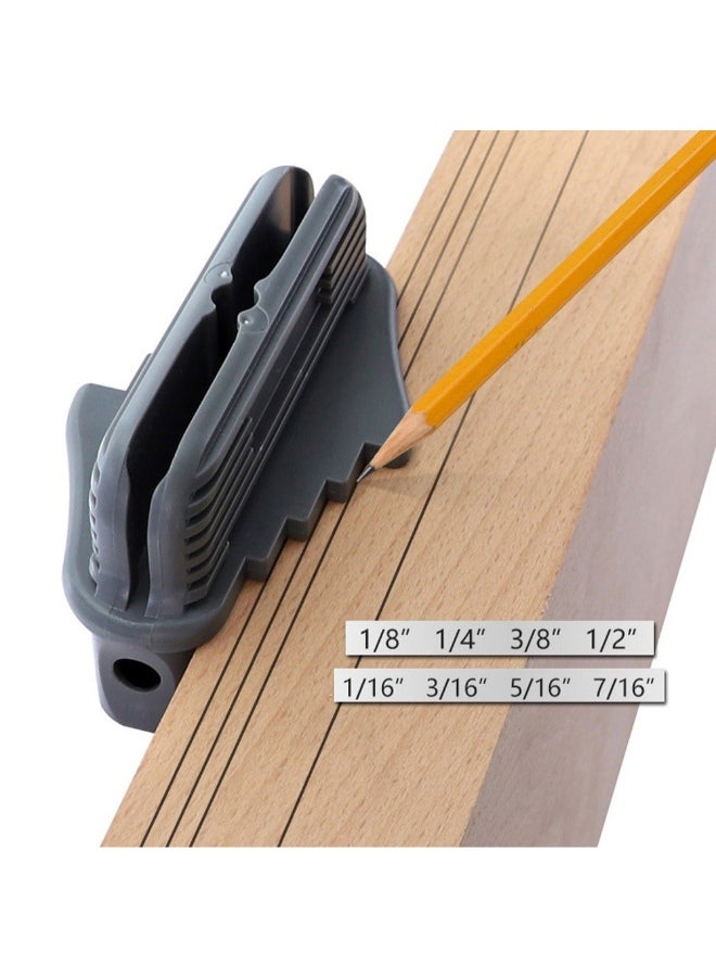 Woodworking Center Line Finder Scriber With Magnet Gauge Scribe Tool Black 3.9 x 2.3 x 2inch