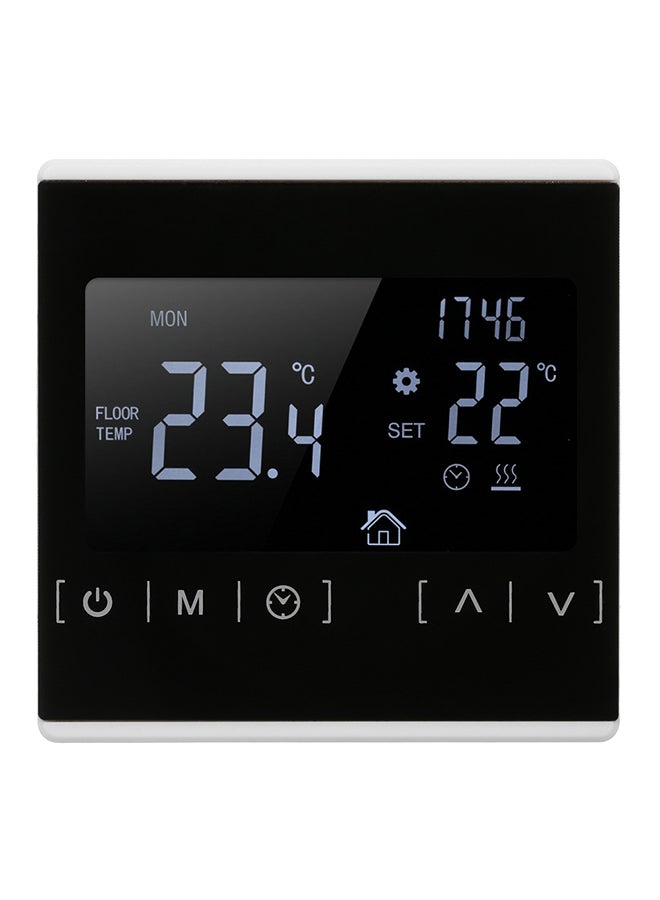 Generic Electric Floor Heating Temperature Controller Black 10.4 x 5.5cm  - Image 1