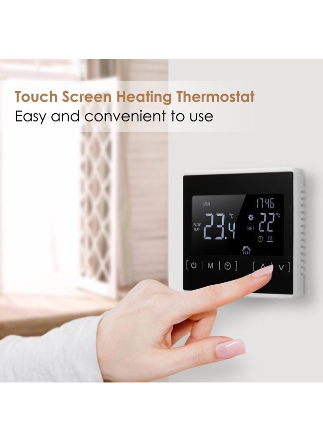 Generic Electric Floor Heating Temperature Controller Black 10.4 x 5.5cm  - Image 4