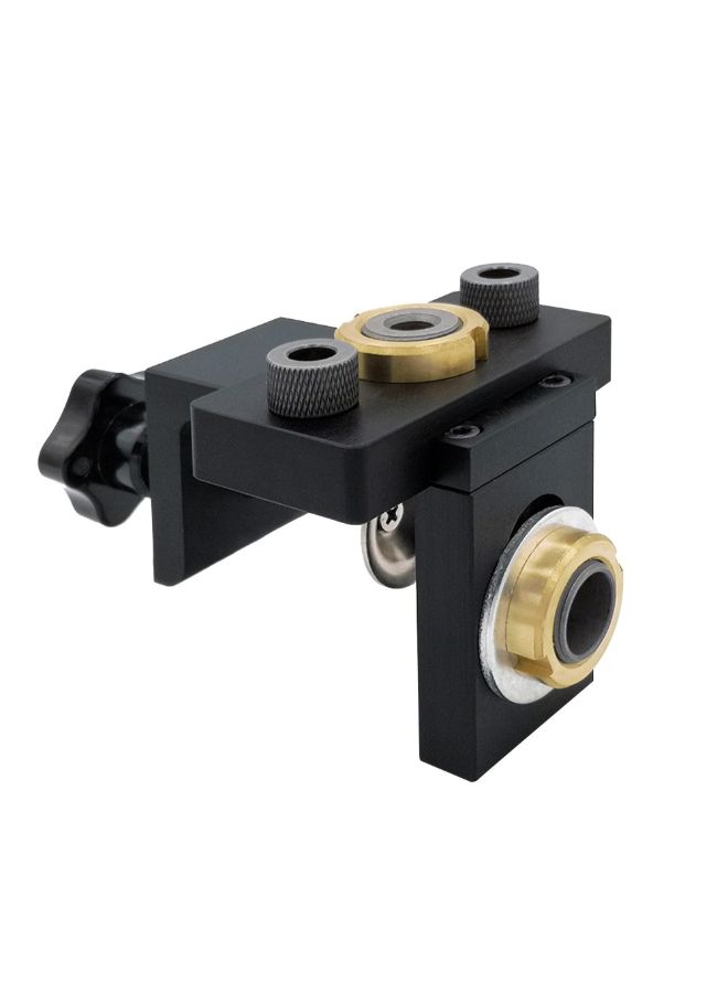 Doweling Jig Pocket Connecting Hole Puncher Carpentry Tools Black/Gold/Silver 26 x 6.5cm  - Image 2