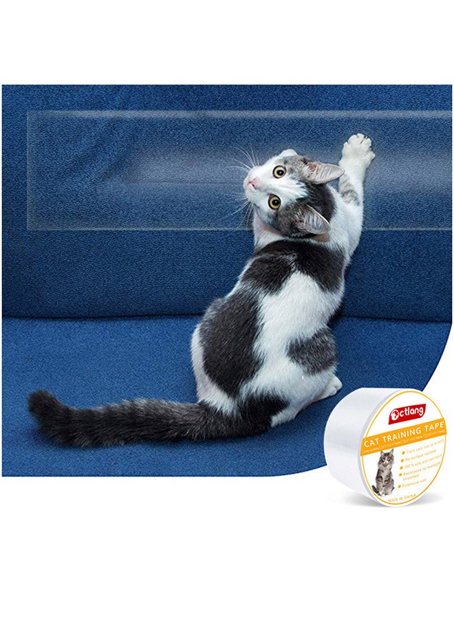 Generic - Double-Sided Scratch Deterrent Cat Training Tape Clear 15 x 15cm - Image 1