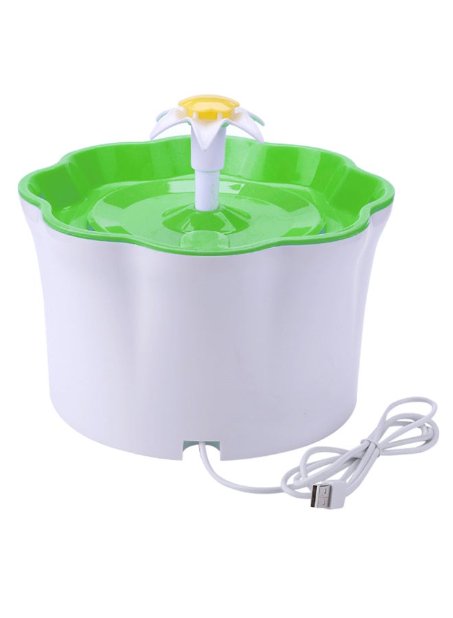 Electric Pet Drinking Water Fountain Green/White/Yellow - Image 1