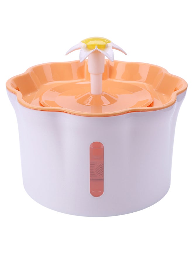 نافورة مياه شرب كهربائية للحيوانات الأليفة برتقالي/أبيض/أصفر