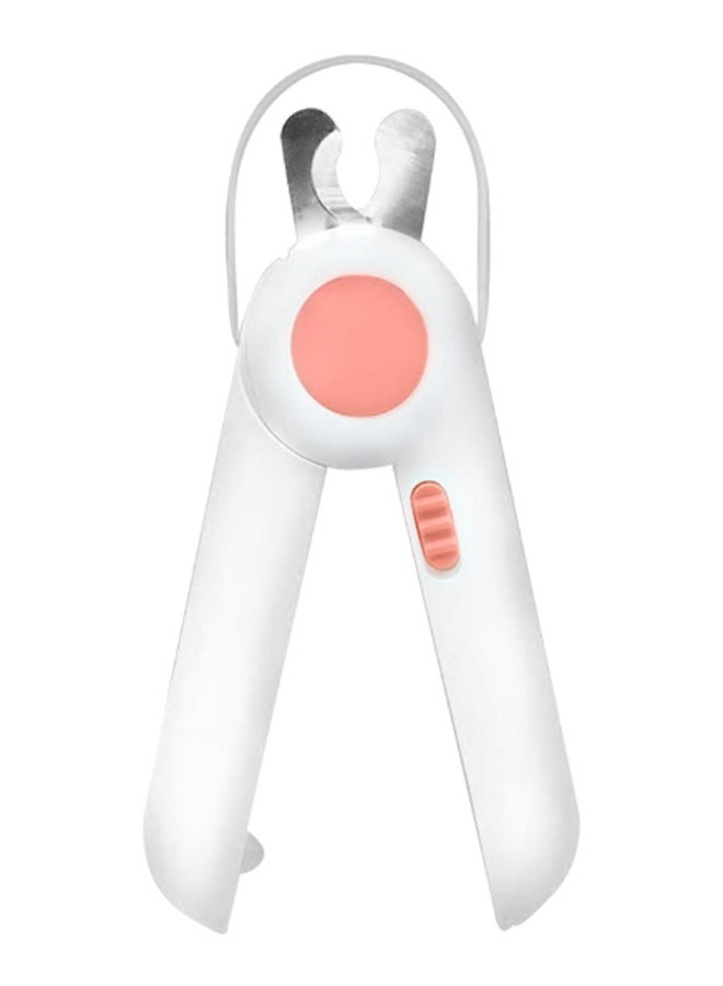 قلامة أظافر للحيوانات الأليفة بضوء LED وردي/أبيض - Image 1