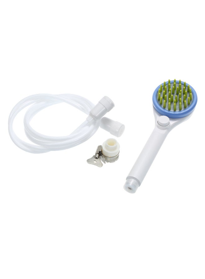 بخاخ دش محمول باليد للحيوانات الأليفة مع خرطوم أزرق/أخضر/أبيض - Image 2