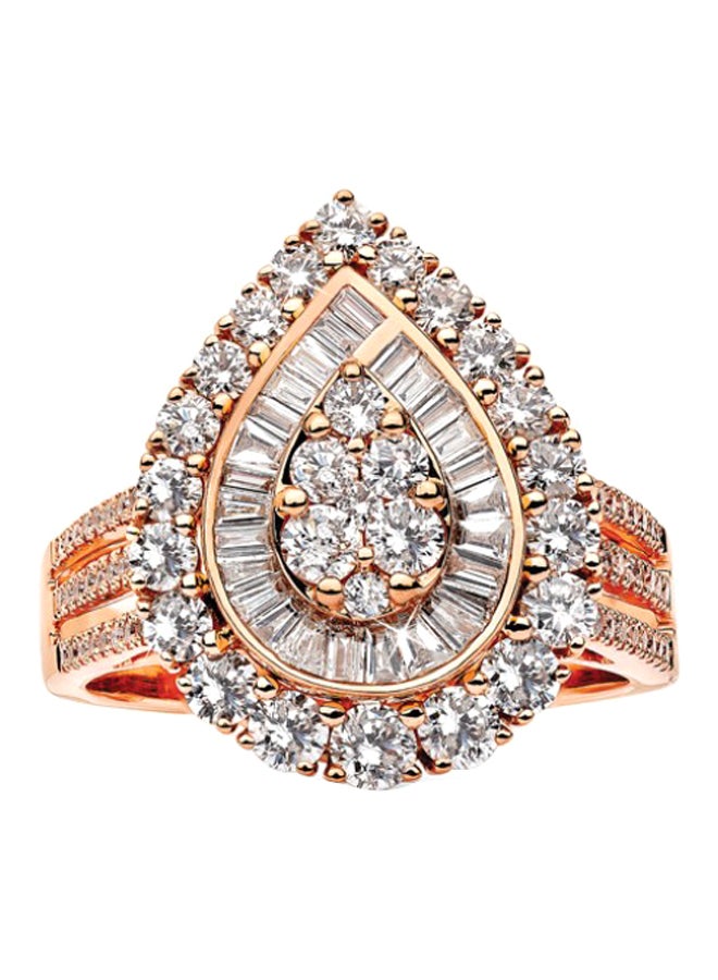 2.07 Ct Diamond Pear N' Ice Ring  - Image 1