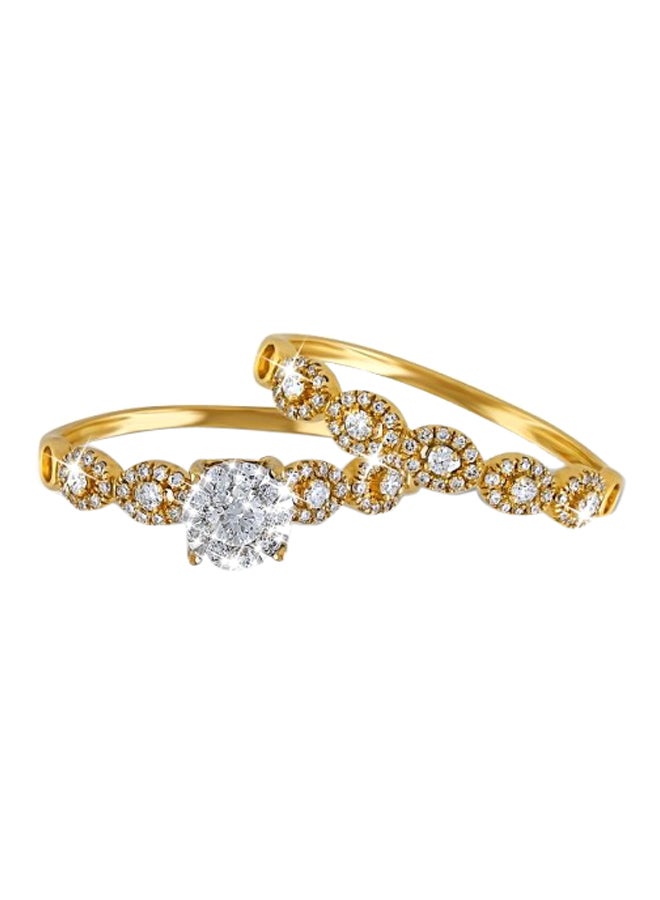 Generic - 0.45 Ct Diamond Love Band Ring Set - Image 1