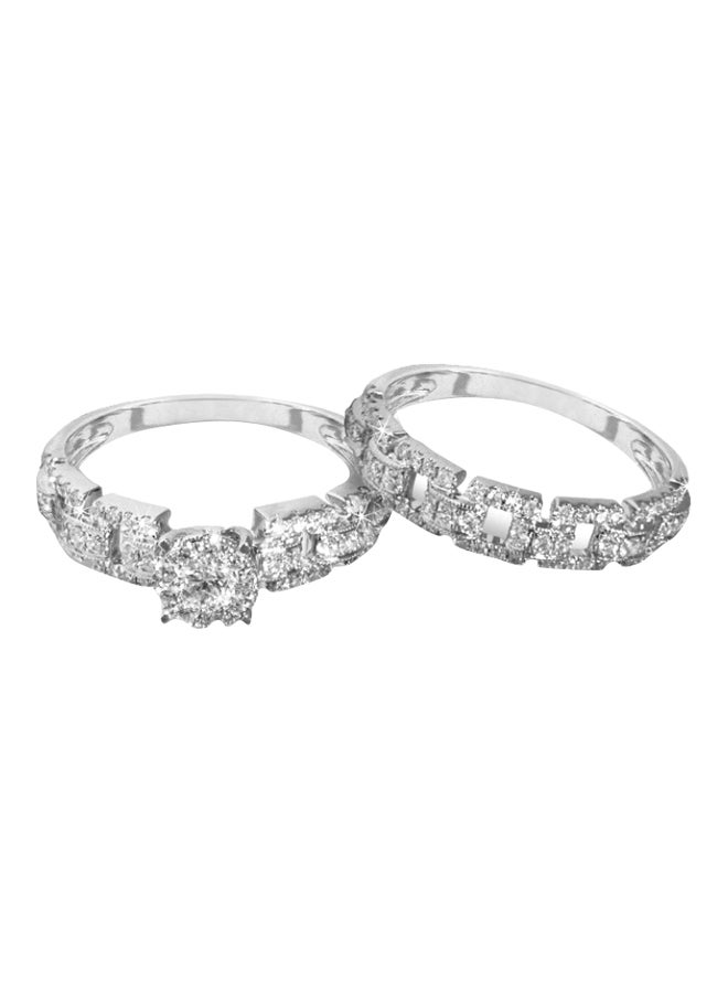 0.75 Ct Diamond Love Band Ring Set 