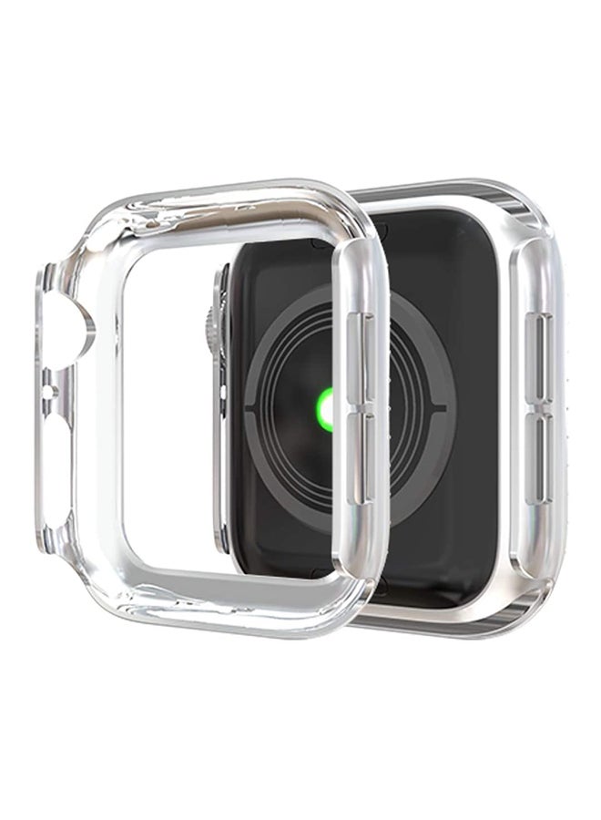 Foxcon Super Luxurious Bling Crystal Protective Case Cover For Apple Watch Series 4/5 44mm Silver  - Image 3