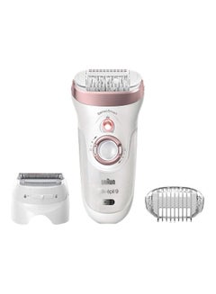 Silk-Epil 9-720 Wet & Dry Epilator White/Rose Gold 7.1 x 2.6 x 7.8inch