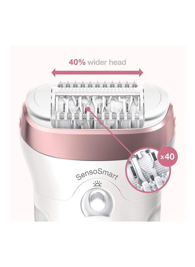 BRAUN - Silk-Epil 9-720 Wet & Dry Epilator White/Rose Gold 7.1 x 2.6 x 7.8inch - Image 1