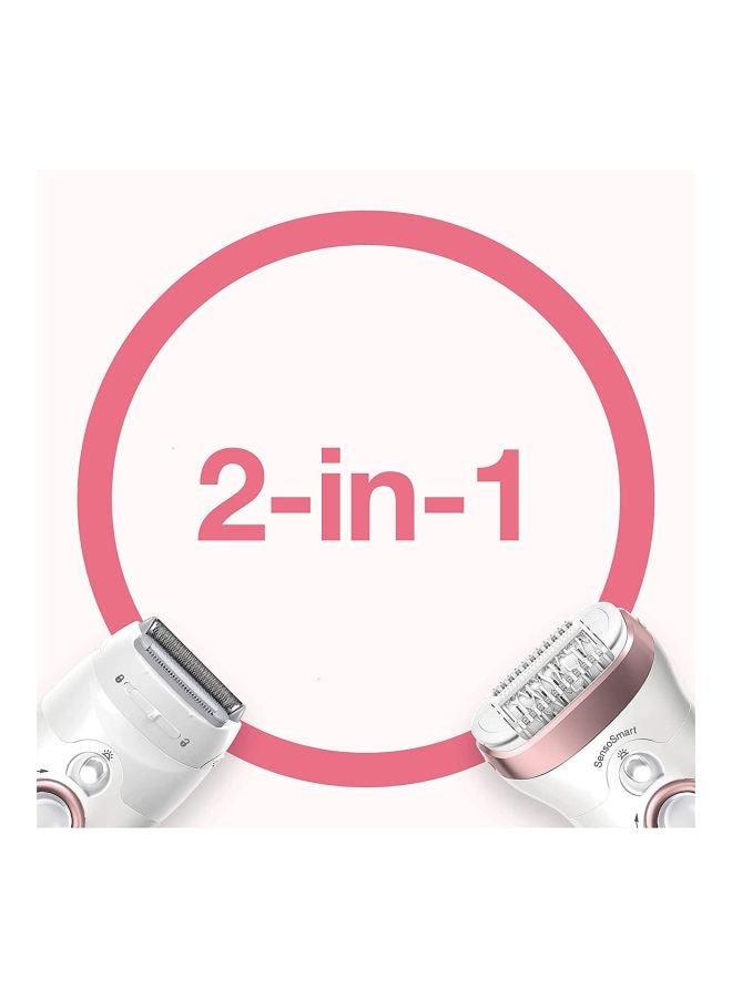 BRAUN - Silk-Epil 9-720 Wet & Dry Epilator White/Rose Gold 7.1 x 2.6 x 7.8inch - Image 1