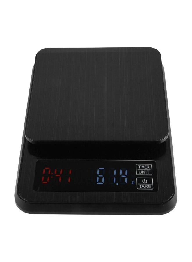 oem Digital Drip Coffee Scale Black 22x15x2.5cm - Image 1