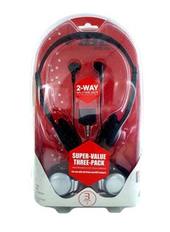 Bluetooth Wireless On-Ear Headphone With 2-Way Splitter Black