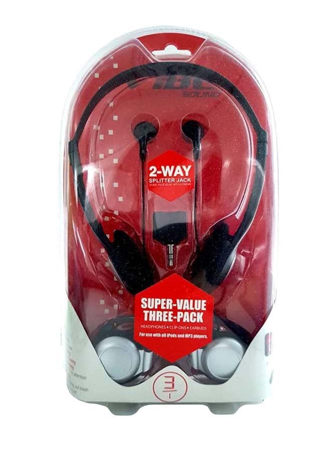 Generic - Bluetooth Wireless On-Ear Headphone With 2-Way Splitter Black - Image 1