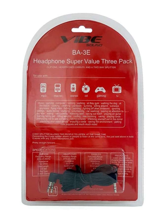 Generic - Bluetooth Wireless On-Ear Headphone With 2-Way Splitter Black - Image 1