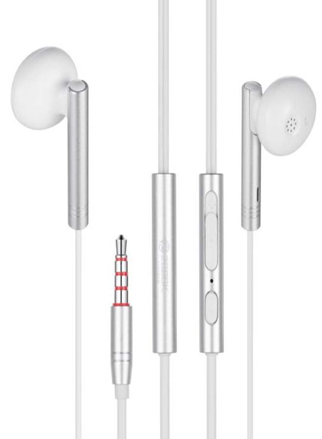 Zoook Extra Bass In-Ear Earphones With Microphone White/Silver - Image 2