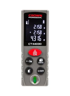 Crown CT44030 Laser Distance Meter Grey/Black/Red Grey/Black/Red  - Image 1