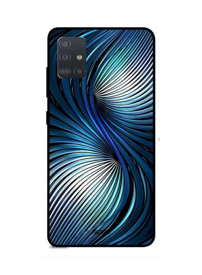 Protective Case Cover For Samsung Galaxy A71 Blue Cruve