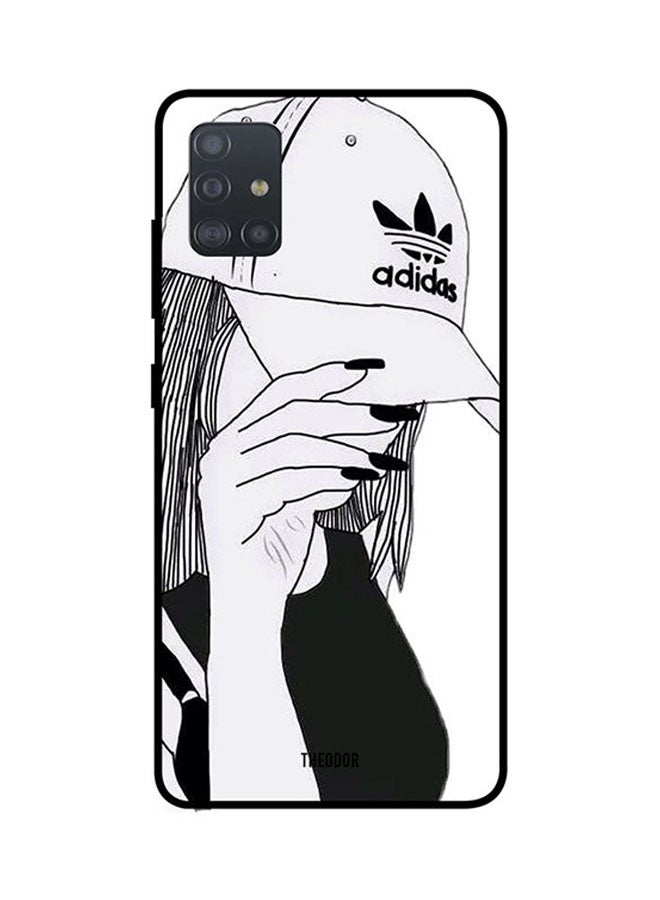 ثيودور غطاء حماية واقي لهاتف سامسونج جالاكسي A71 نمط فتاة برأس منخفض لأسفل